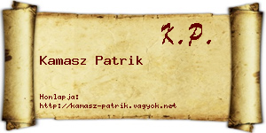 Kamasz Patrik névjegykártya